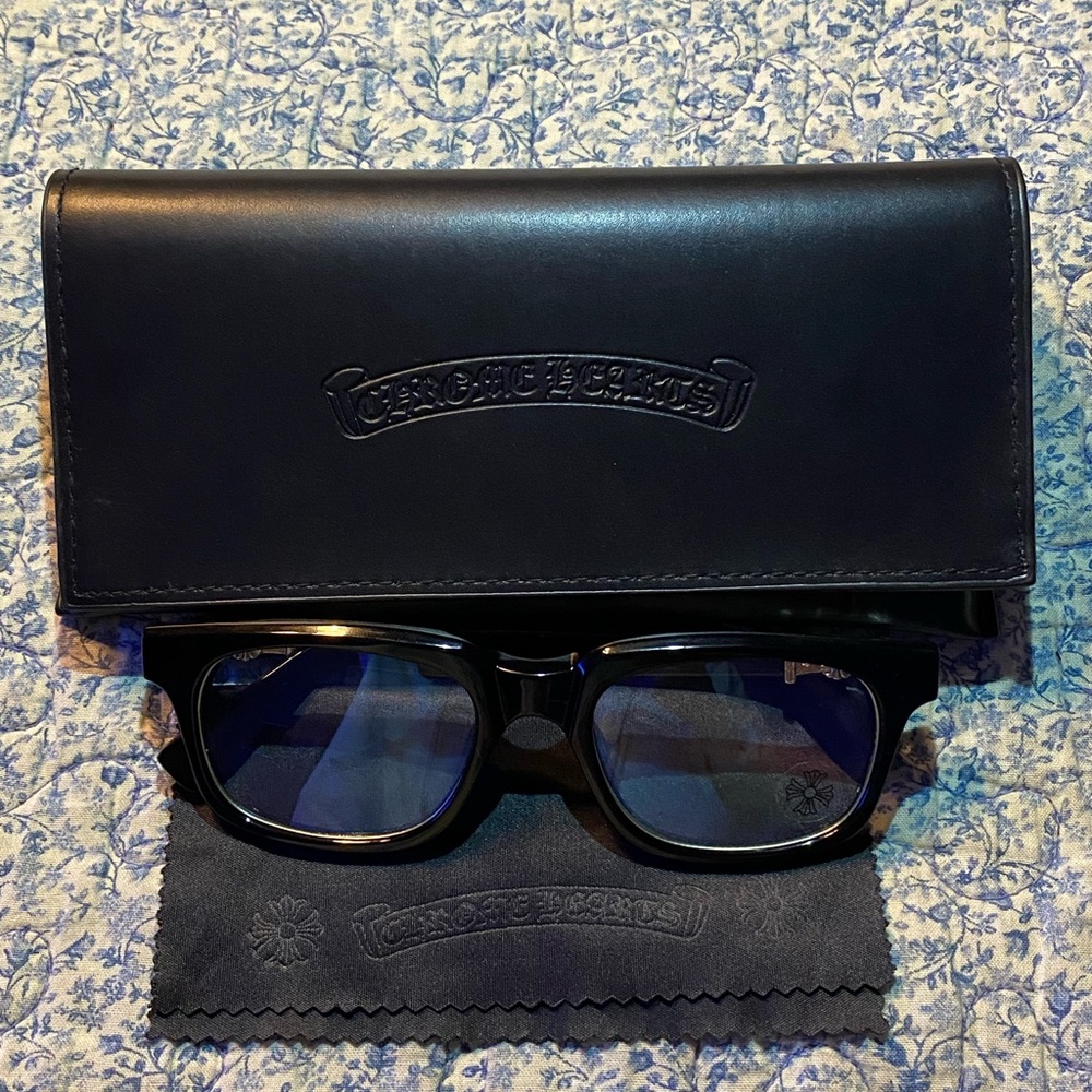 Chrome Hearts Black Sunglasses with Case